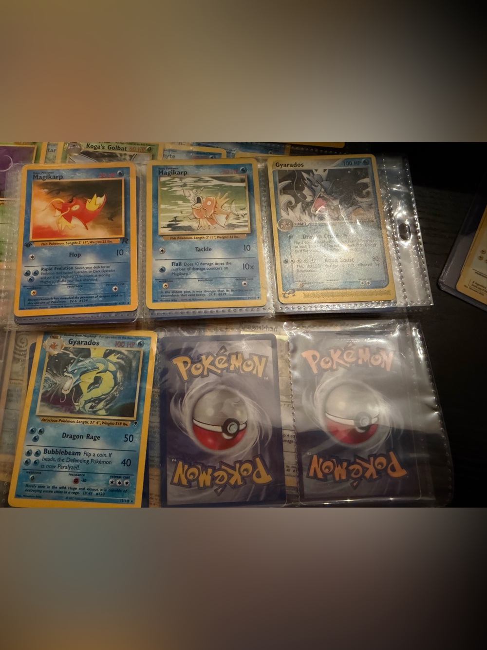 Pokémon Trading Cards - Blue Water-Type Cards (Magikarp, Gyarados evolution